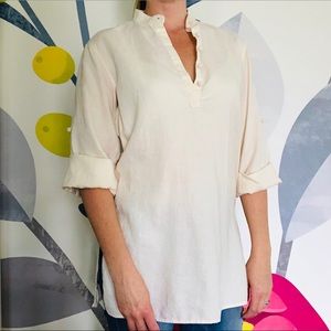 Lauren Ralph Lauren 100% Linen pullover blouse